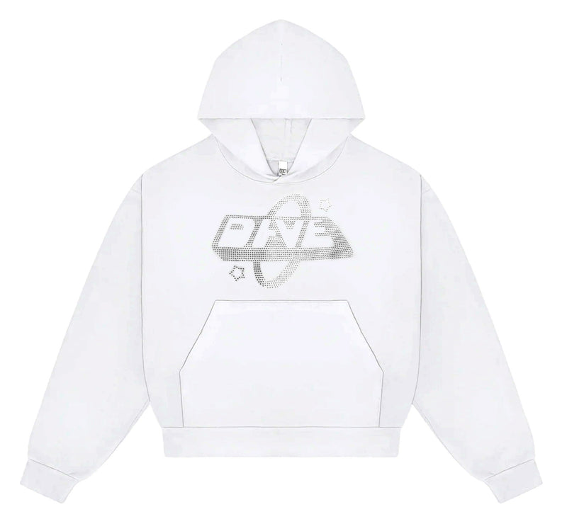 DJ_Dave Bedazzled Hoodie (White)